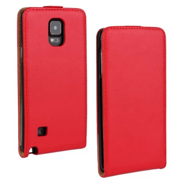 Flip Case für Samsung Galaxy Note 4 Echt Leder Vertikal