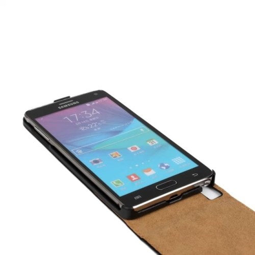 Flip Case für Samsung Galaxy Note 4 Echt Leder Vertikal