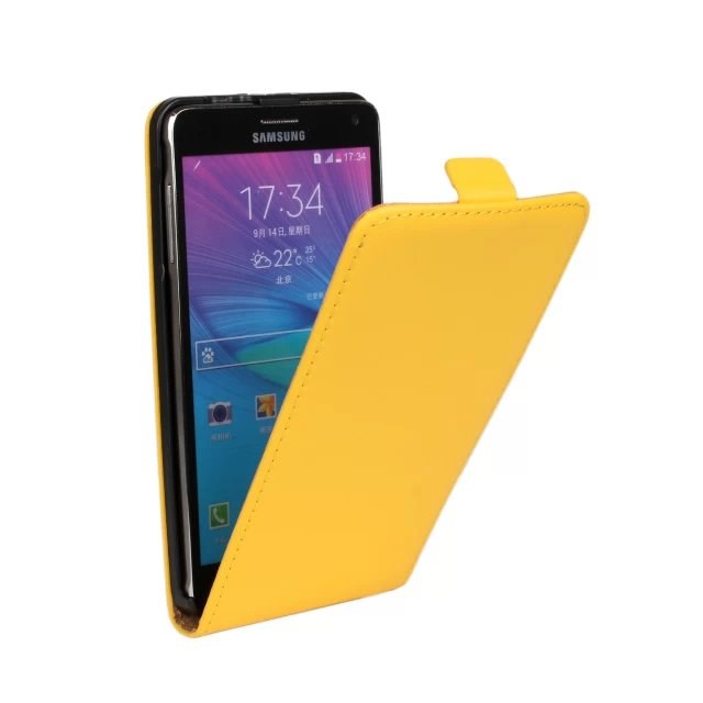 Flip Case für Samsung Galaxy Note 4 Echt Leder Vertikal