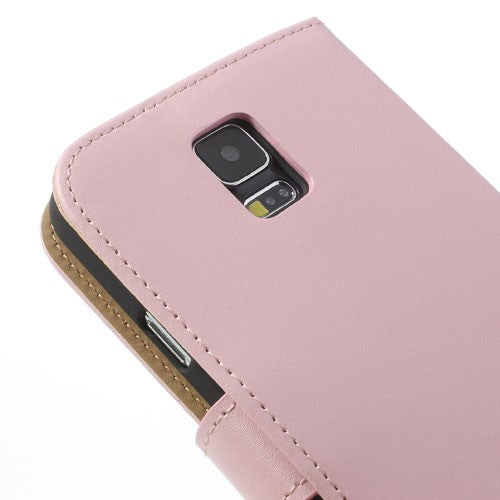 Wallet Case für Samsung Galaxy S5 G900 Echt Leder Magnet