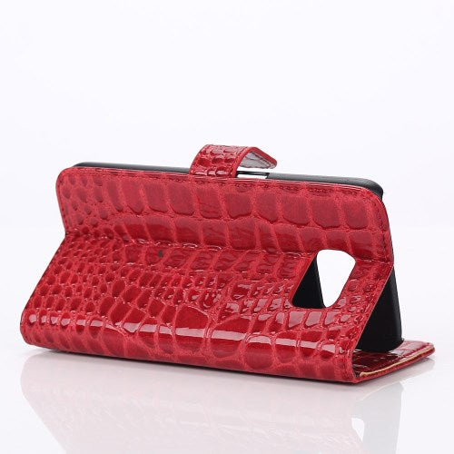 Wallet Case für Samsung Galaxy S6 G920 Crocodile Skin