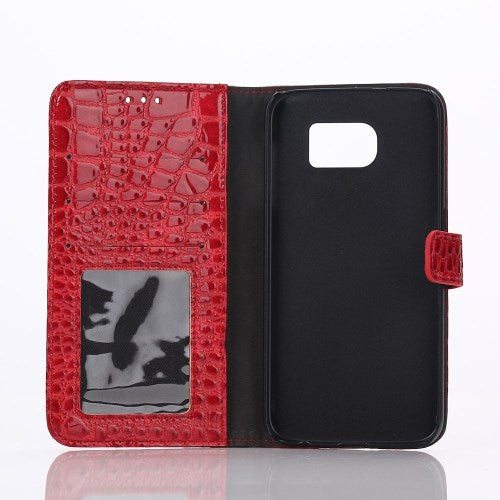 Wallet Case für Samsung Galaxy S6 G920 Crocodile Skin