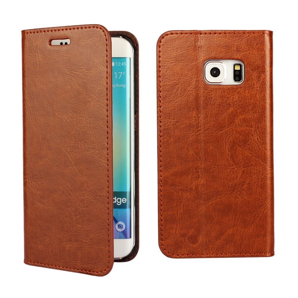 Wallet Case für Samsung Galaxy S6 Edge G925 Genuine Split Echt Leder