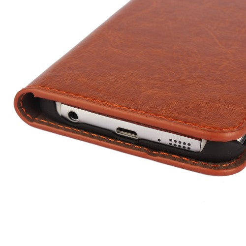 Wallet Case für Samsung Galaxy S6 Edge G925 Genuine Split Echt Leder