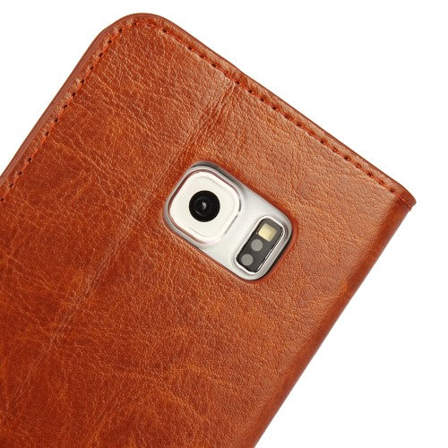 Wallet Case für Samsung Galaxy S6 Edge G925 Genuine Split Echt Leder