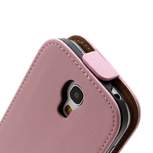 Flip Case für Samsung Galaxy S4 Mini I9190 I9195 Genuine Split Echt Leder
