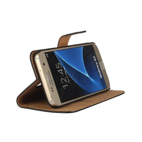 Wallet Case für Samsung Galaxy S7 G930 Genuine Split Echt Leder