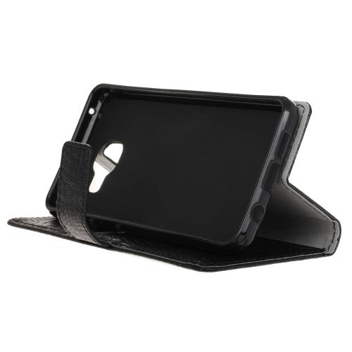 Wallet Case für Samsung Galaxy A3 A310 (2016) Crocodile Skin Kroko Muster