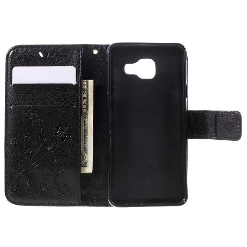 Wallet Case für Samsung Galaxy A3 A310 (2016) Butterfly Flower Motiv
