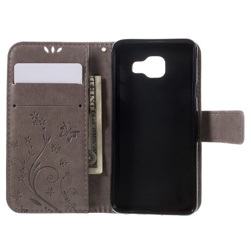 Wallet Case für Samsung Galaxy A3 A310 (2016) Butterfly Flower Motiv