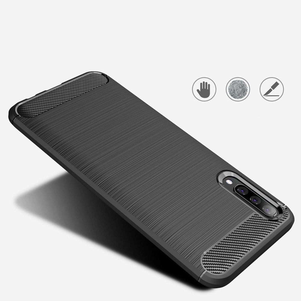 TPU Case für Samsung Galaxy A50 Carbon Skin Brushed Hülle
