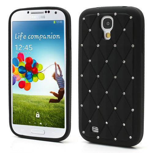 Silikon Case für Samsung Galaxy S4 I9500 I9505 Rhinestone Rhombus