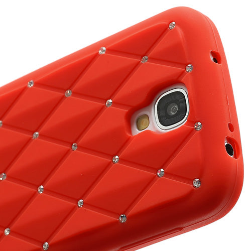 Silikon Case für Samsung Galaxy S4 I9500 I9505 Rhinestone Rhombus