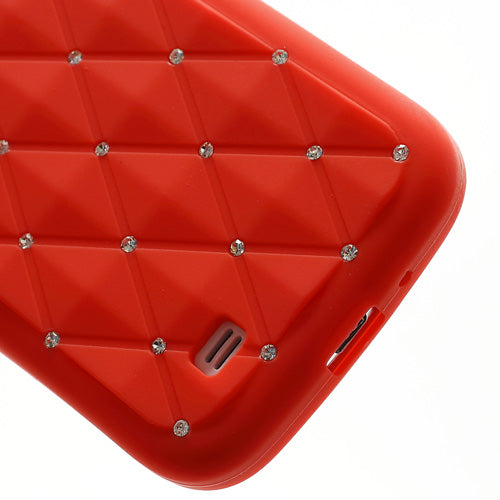 Silikon Case für Samsung Galaxy S4 I9500 I9505 Rhinestone Rhombus