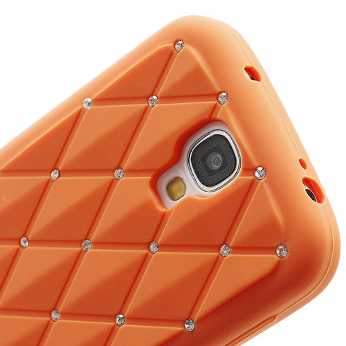 Silikon Case für Samsung Galaxy S4 I9500 I9505 Rhinestone Rhombus