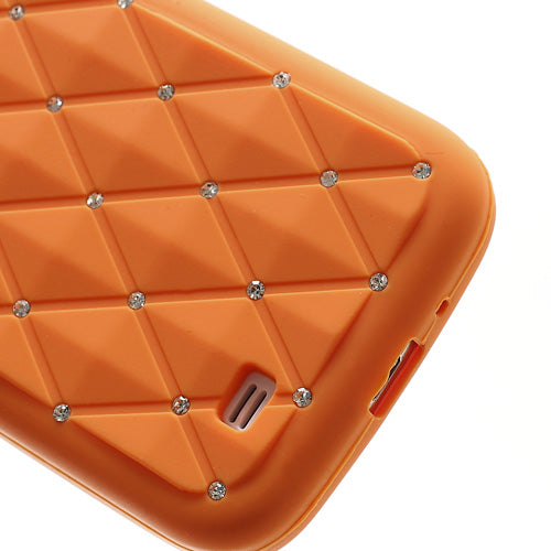 Silikon Case für Samsung Galaxy S4 I9500 I9505 Rhinestone Rhombus