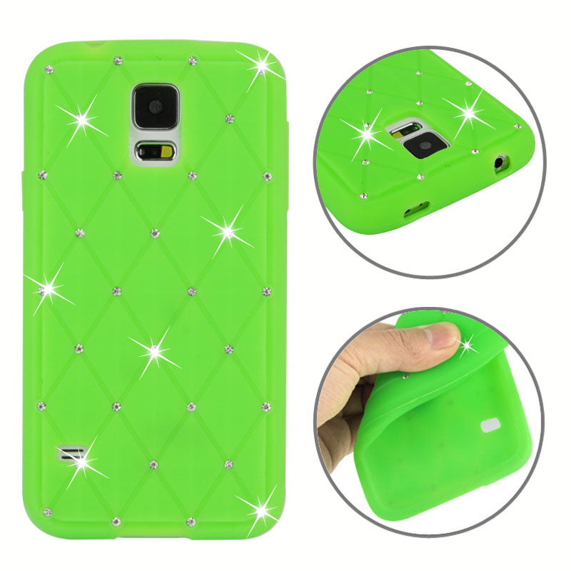 Silikon Case für Samsung Galaxy S5 Rhinestone Rhombus