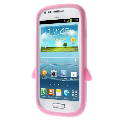 Silikon Case für Samsung Galaxy S3 Mini Soft Pinguin Cute 3D