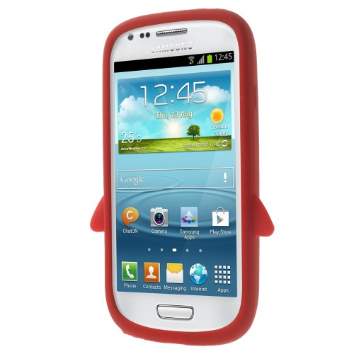 Silikon Case für Samsung Galaxy S3 Mini Soft Pinguin Cute 3D