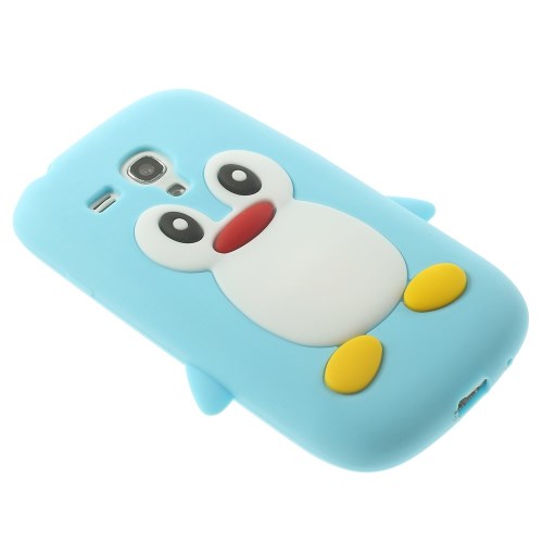 Silikon Case für Samsung Galaxy S3 Mini Soft Pinguin Cute 3D