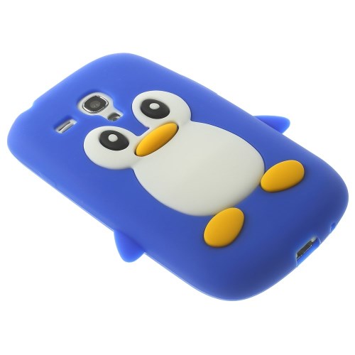 Silikon Case für Samsung Galaxy S3 Mini Soft Pinguin Cute 3D