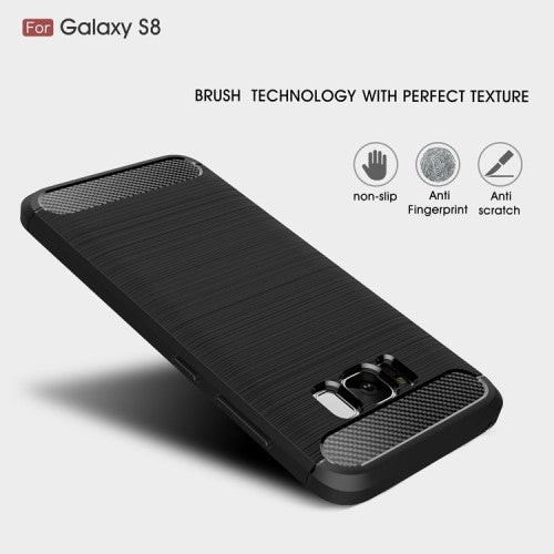 TPU Case für Samsung Galaxy S8 G950 Carbon Skin Brushed
