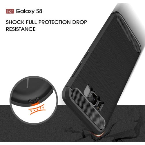 TPU Case für Samsung Galaxy S8 G950 Carbon Skin Brushed
