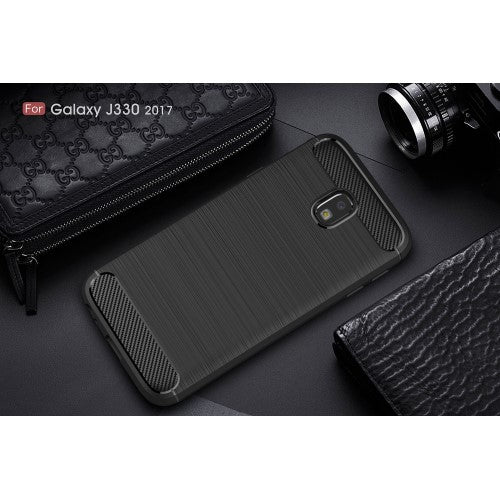 TPU Case für Samsung Galaxy J3 J330 (2017) Carbon Skin Brushed