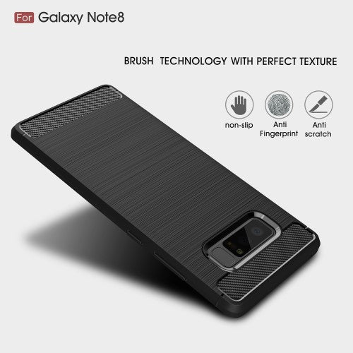 TPU Case für Samsung Galaxy Note 8 Carbon Skin Brushed