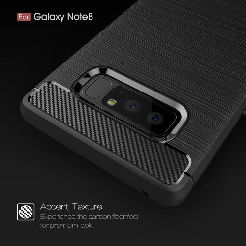 TPU Case für Samsung Galaxy Note 8 Carbon Skin Brushed