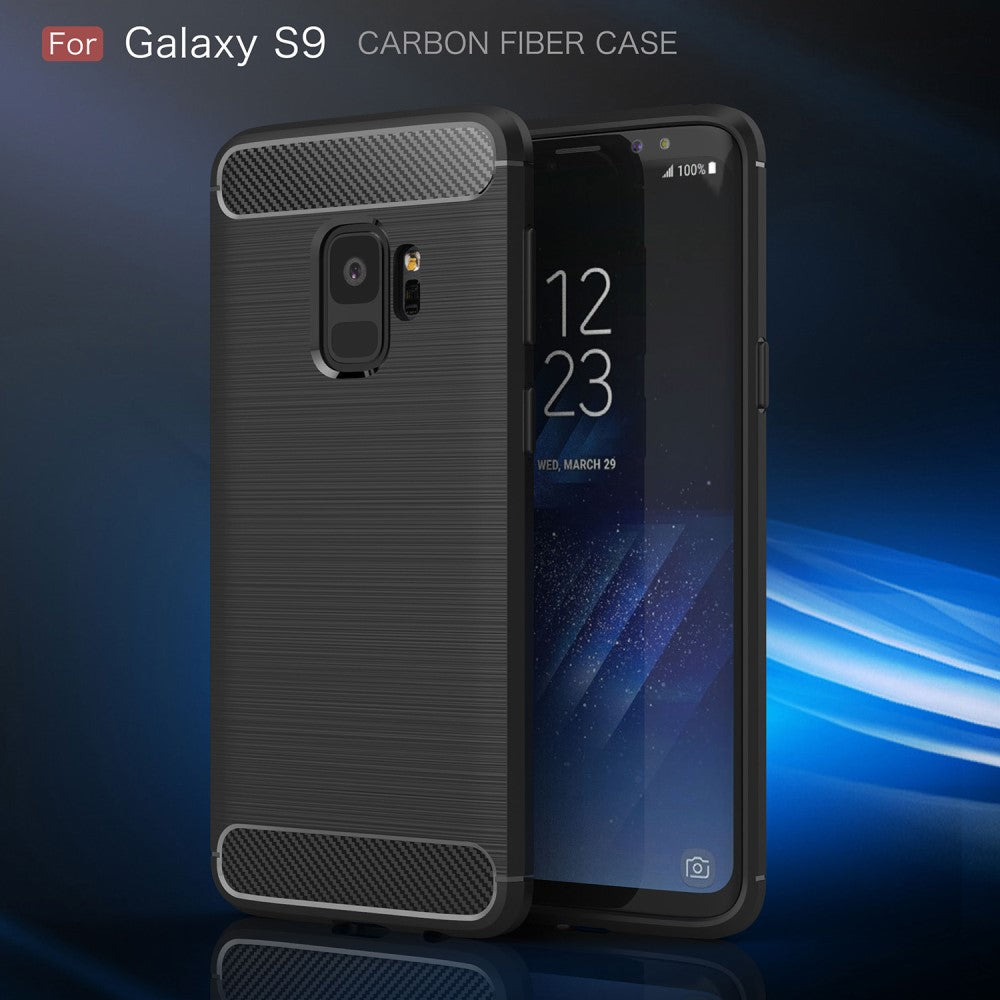 TPU Case für Samsung Galaxy S9 G960 Carbon Skin Brushed