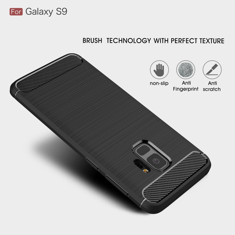 TPU Case für Samsung Galaxy S9 G960 Carbon Skin Brushed