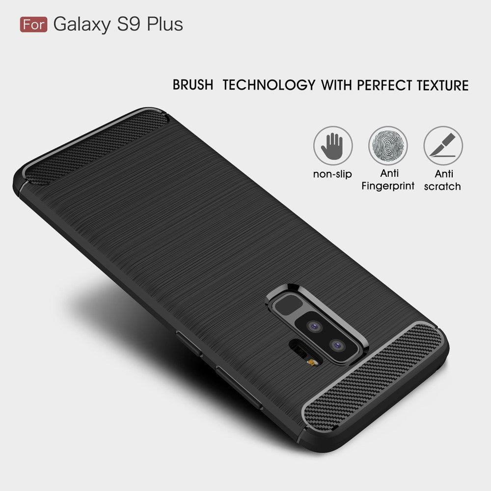 TPU Case für Samsung Galaxy S9 PLUS G965 Carbon Skin Brushed