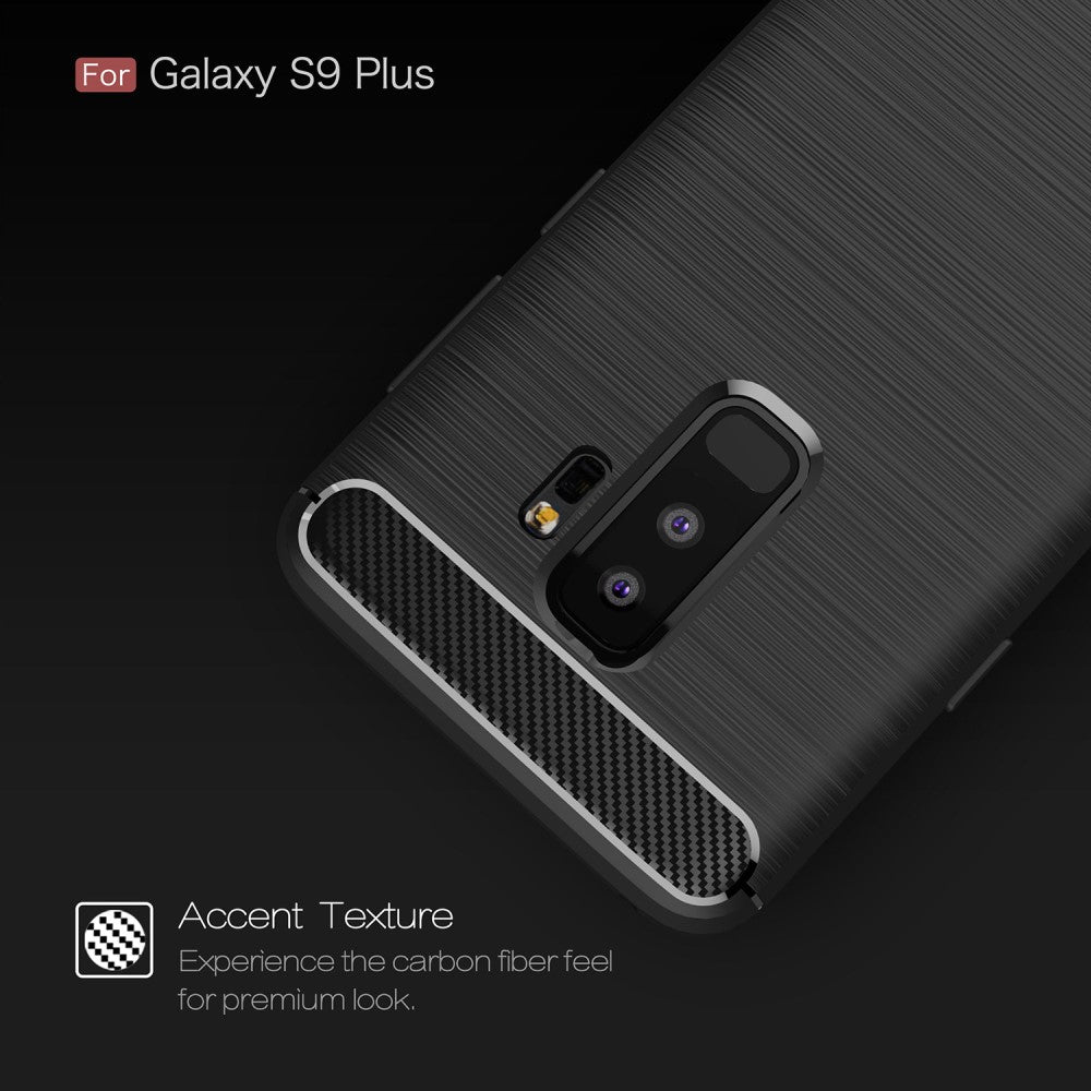 TPU Case für Samsung Galaxy S9 PLUS G965 Carbon Skin Brushed
