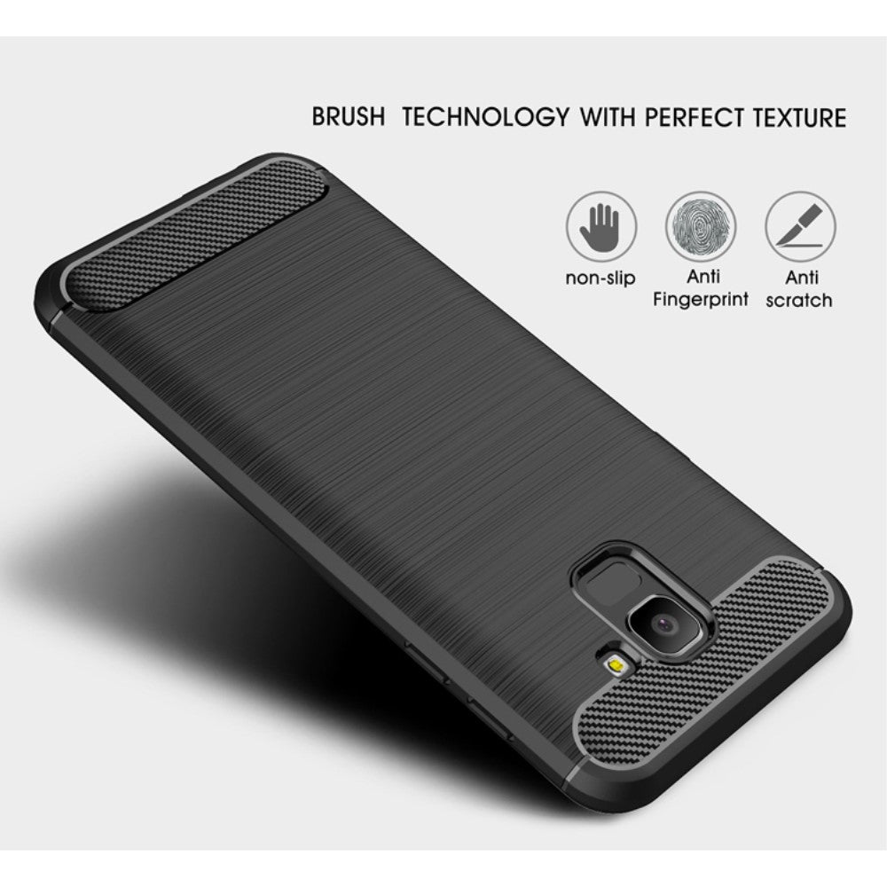 TPU Case für Samsung Galaxy J6 (2018) Carbon Skin Brushed