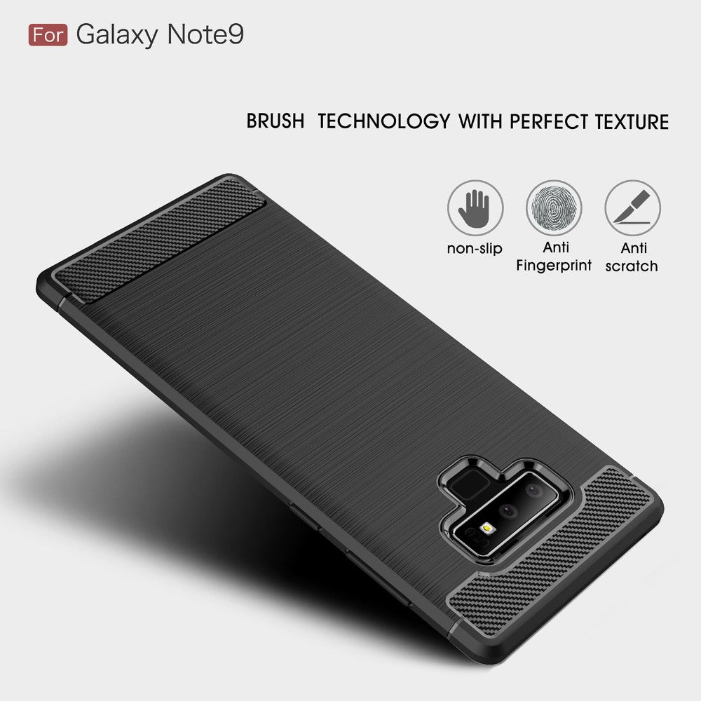 TPU Case für Samsung Galaxy Note 9 Carbon Skin Brushed