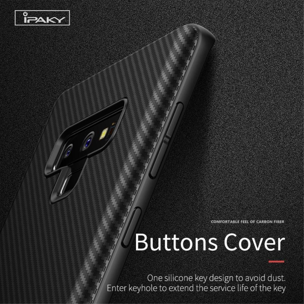 IPAKY TPU Case für SAMSUNG GALAXY NOTE 9 Carbon Fiber Muster Texture Hülle Cover