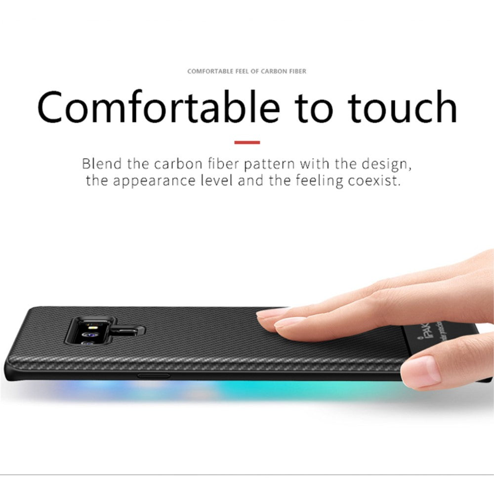 IPAKY TPU Case für SAMSUNG GALAXY NOTE 9 Carbon Fiber Muster Texture Hülle Cover