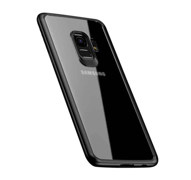 IPAKY TPU Gel Case für Samsung Galaxy S9 G960 Frame elastisch Transparent