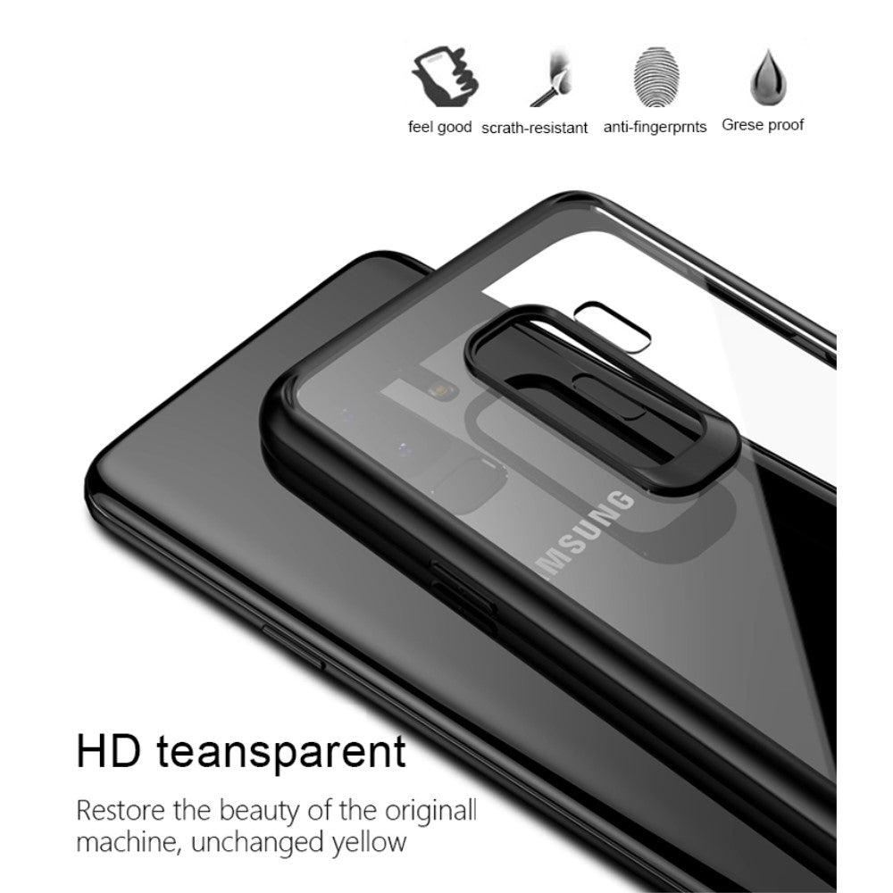 IPAKY TPU Gel Case für Samsung Galaxy S9 G960 Frame elastisch Transparent
