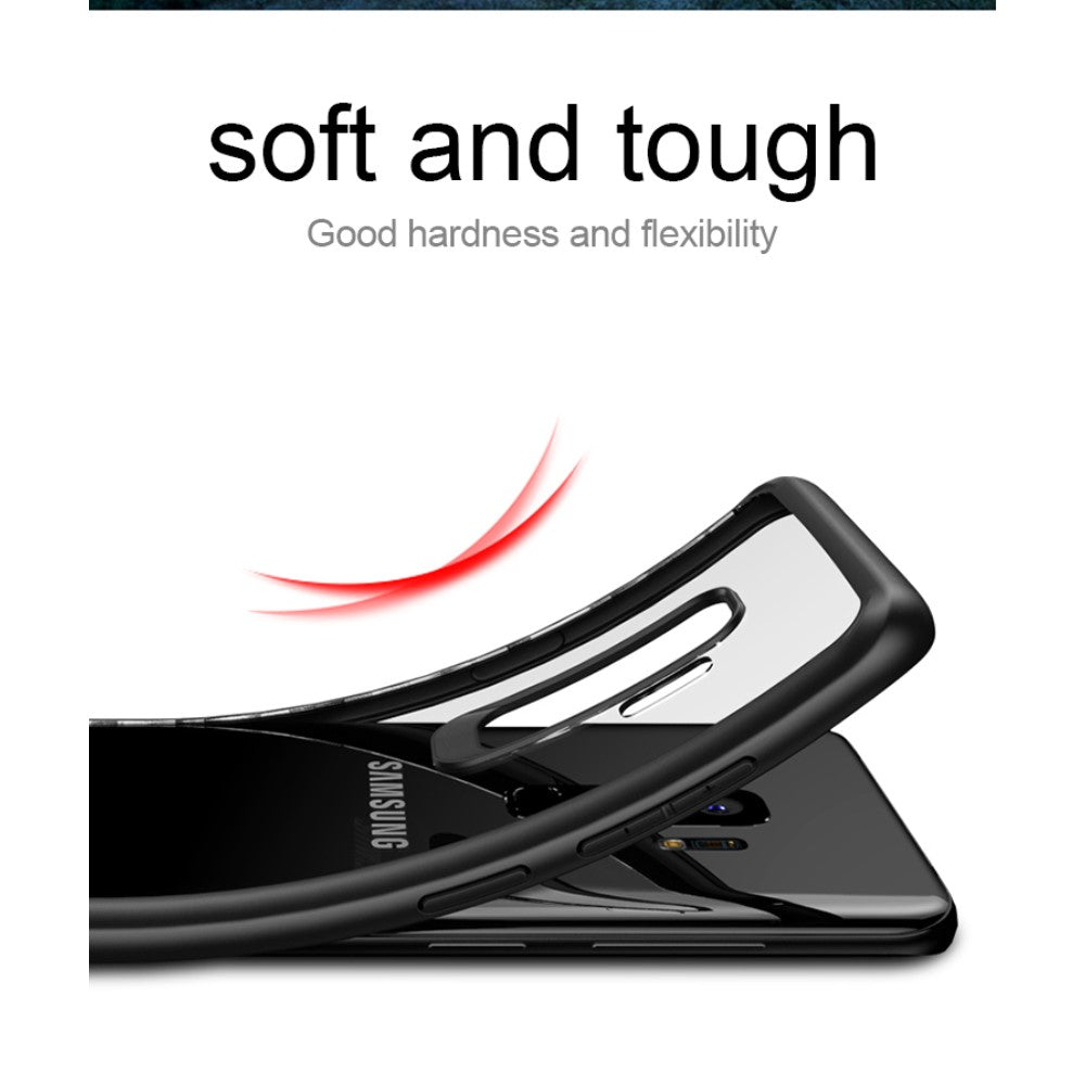 IPAKY TPU Gel Case für Samsung Galaxy S9 G960 Frame elastisch Transparent