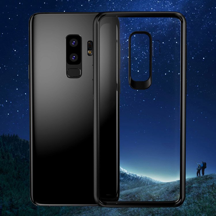 IPAKY TPU Gel Case für Samsung Galaxy S9 G960 Frame elastisch Transparent