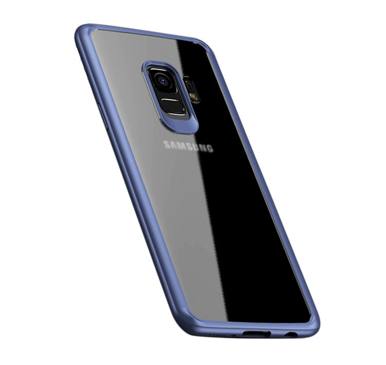 IPAKY TPU Gel Case für Samsung Galaxy S9 G960 Frame elastisch Transparent