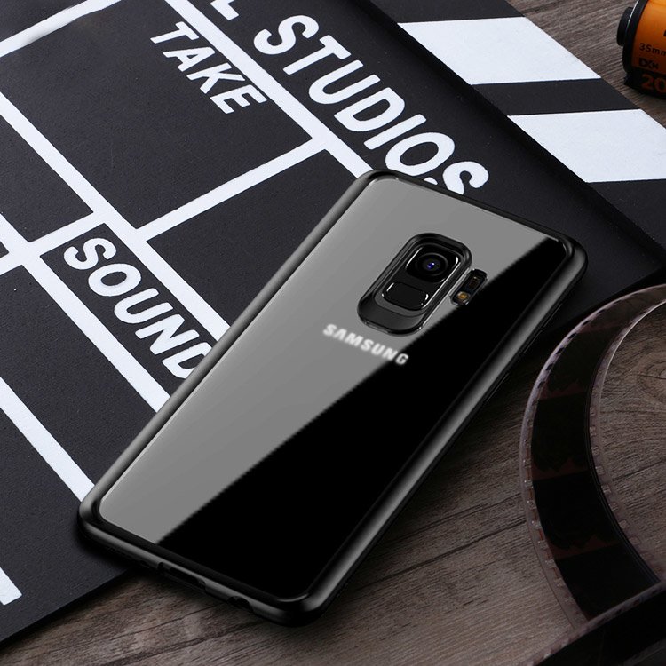 IPAKY TPU Gel Case für Samsung Galaxy S9 G960 Frame elastisch Transparent