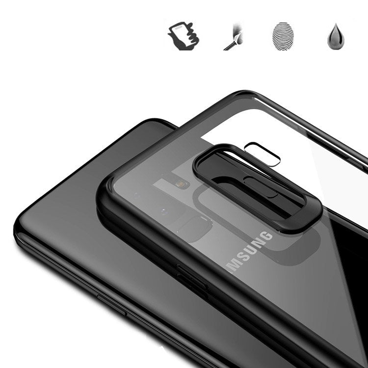 IPAKY TPU Gel Case für Samsung Galaxy S9 G960 Frame elastisch Transparent