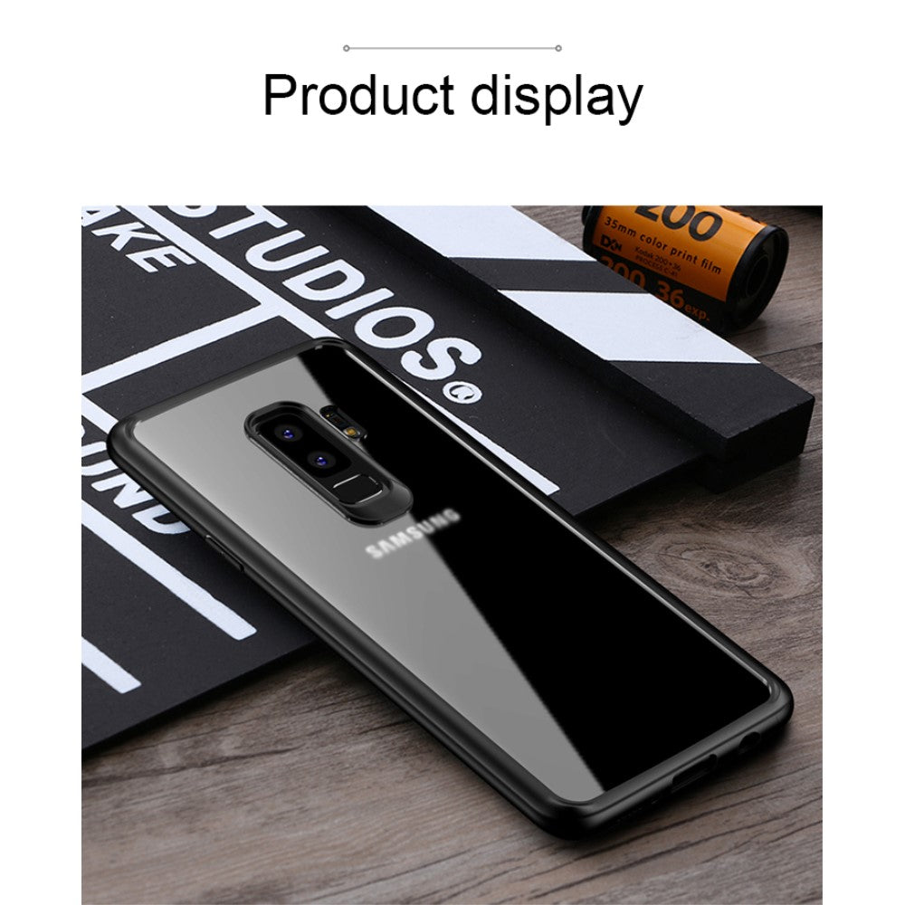 IPAKY TPU Gel Case für Samsung Galaxy S9+ G965 Frame elastisch Transparent