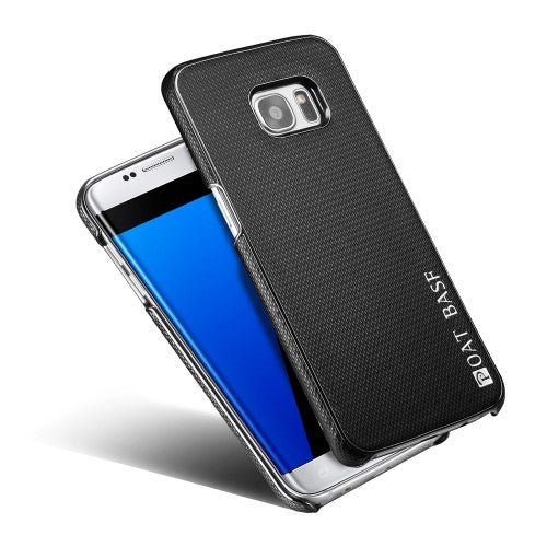 OATSBASF Hard Case für Samsung Galaxy S7 Edge G935 Echt Leder Diamand Textur
