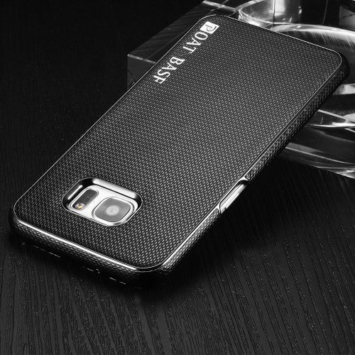 OATSBASF Hard Case für Samsung Galaxy S7 Edge G935 Echt Leder Diamand Textur