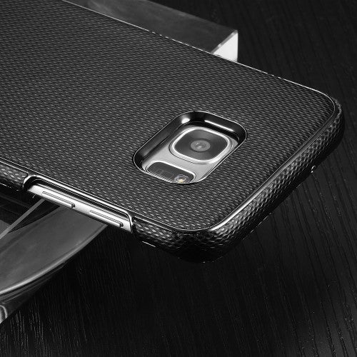 OATSBASF Hard Case für Samsung Galaxy S7 Edge G935 Echt Leder Diamand Textur