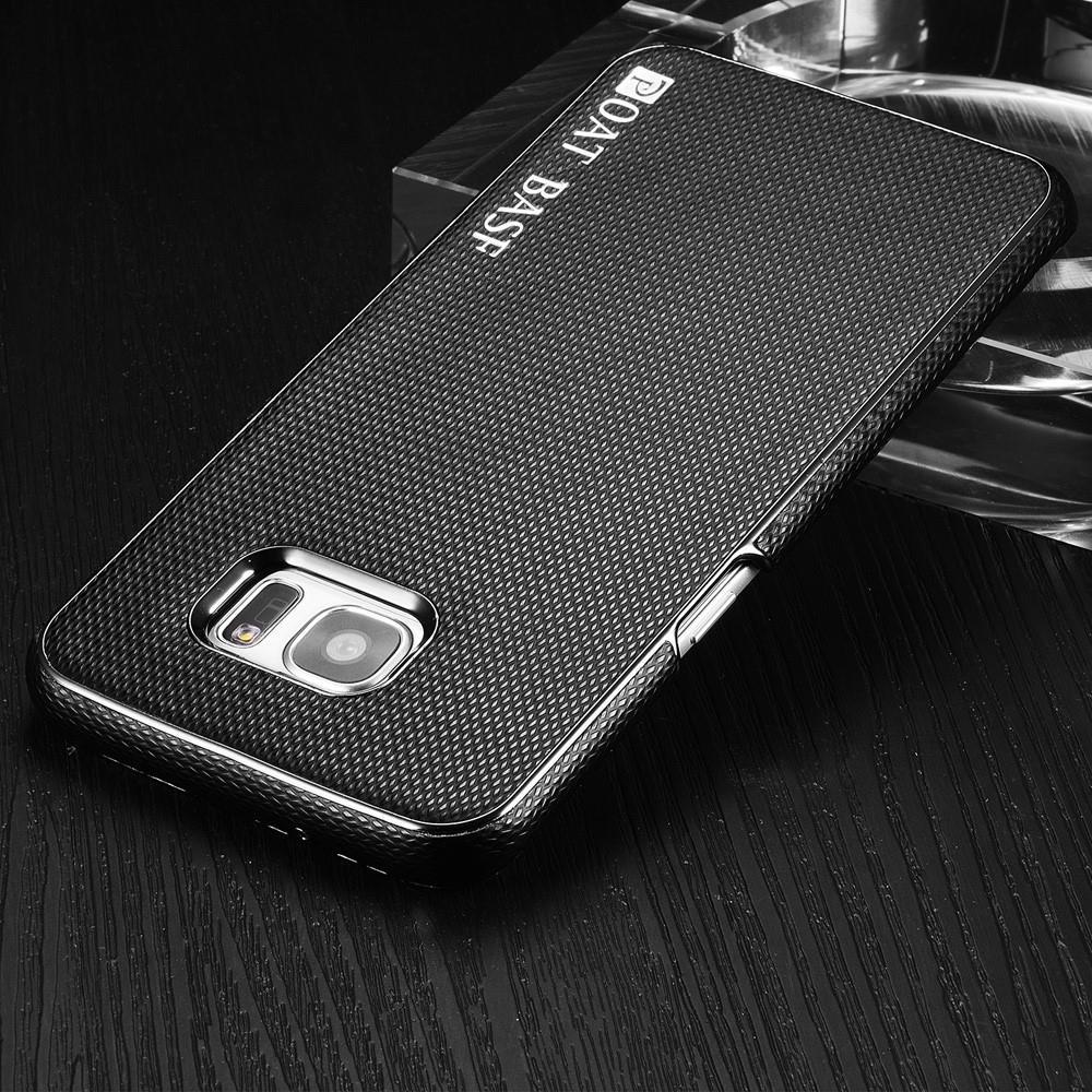 OATSBASF Hard Case für Samsung Galaxy S7 Edge G935 Echt Leder Diamand Textur